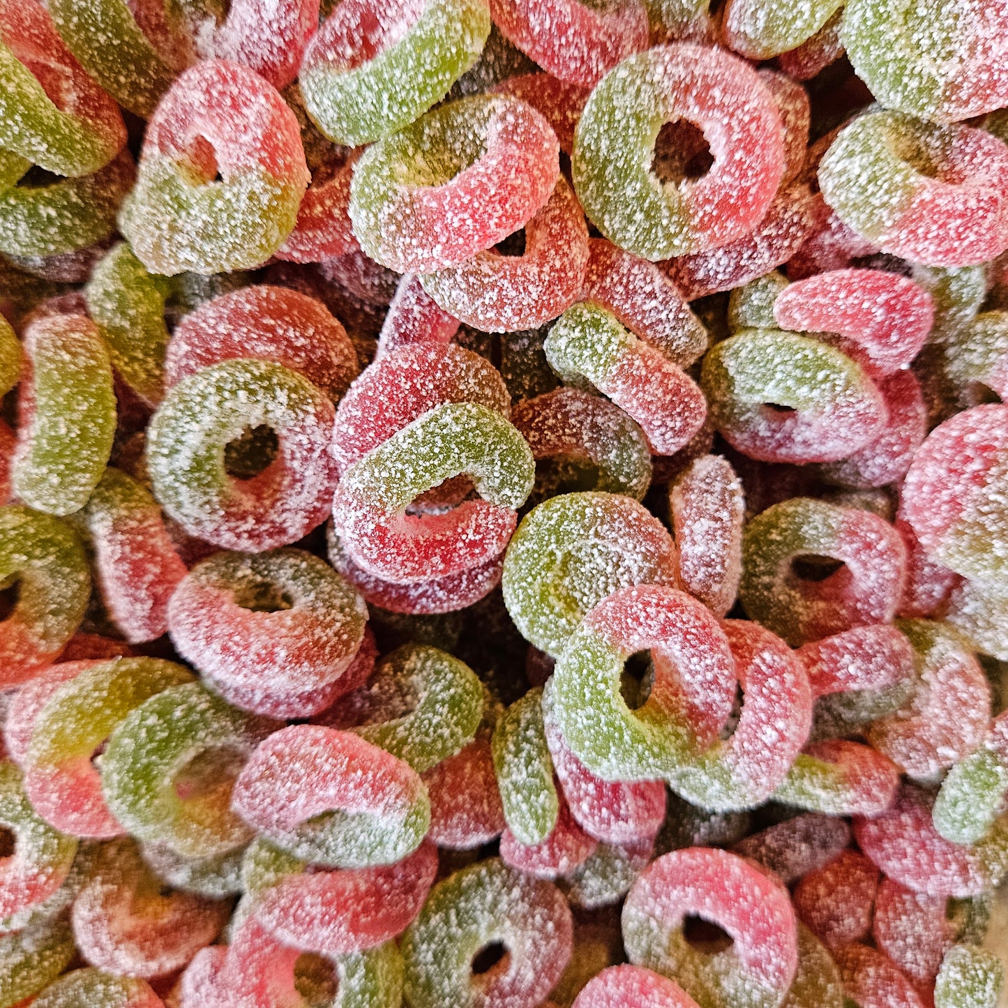 Sour Strawberry Apple Rings