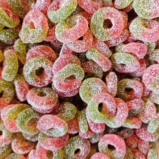 Sour Strawberry Apple Rings
